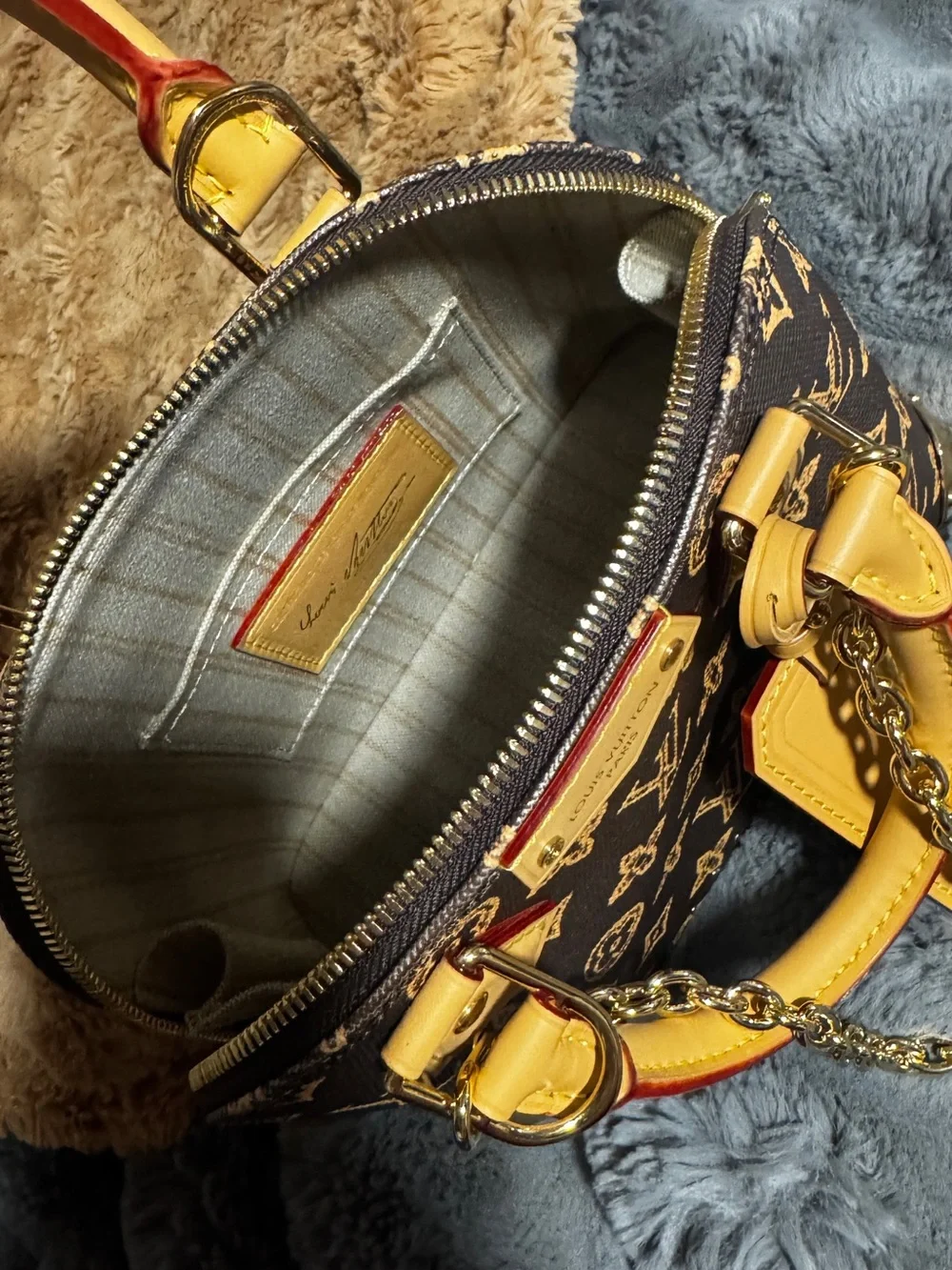 Louis Vuitton 130 yr Anniversary Brown Monogram Alma BB Trunk Bag